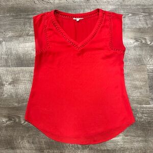 41 Hawthorn Red Sleeveless V-Neck Shirt Size Small